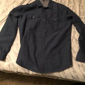 Collared Button Down Navy blue shirt